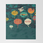 Lanterns Throw Blanket Gallery Image 2