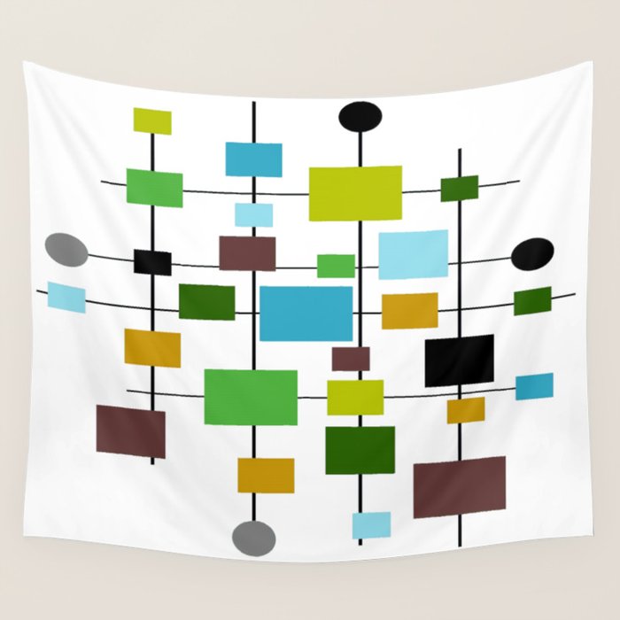 Mid-Century Modern Art 1.3.2 Wall Tapestry Gallery Image 4
