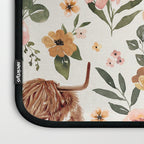 Cate & Rainn® Charlotte Floral Highland Cow Laptop Sleeve Gallery Image 3