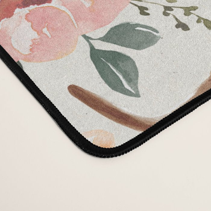 Cate & Rainn® Charlotte Floral Highland Cow Desk Mat Gallery Image 4