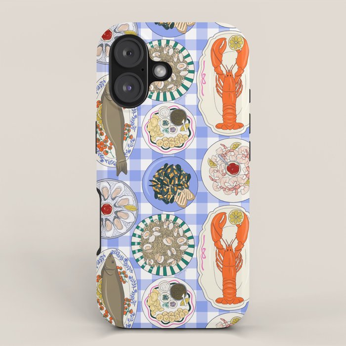 Seafood Feast Tablescape iPhone Case Gallery Image 1