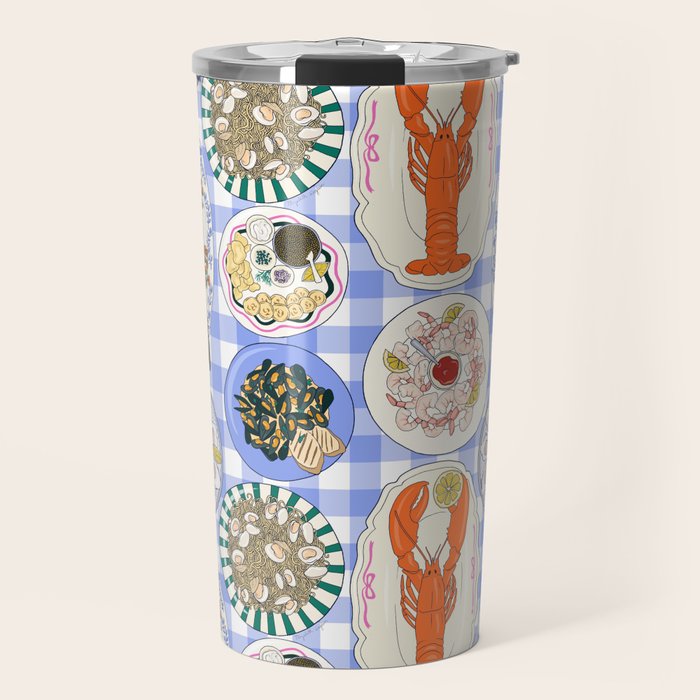 Seafood Feast Tablescape Travel Mug Gallery Image 1