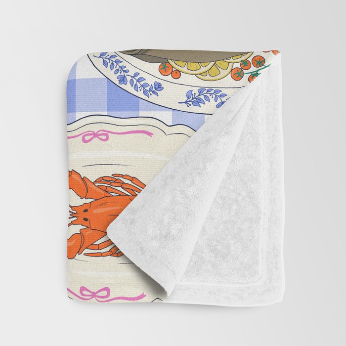 Seafood Feast Tablescape Throw Blanket Gallery Image 3