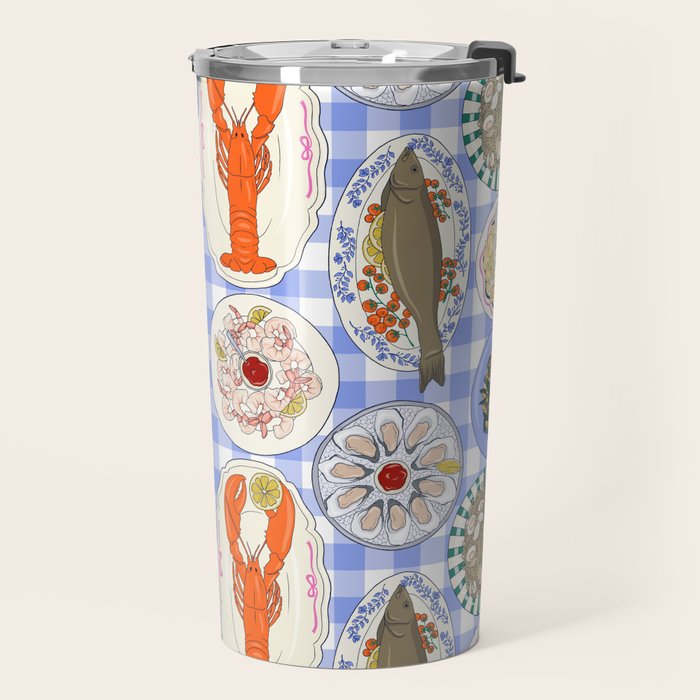 Seafood Feast Tablescape Travel Mug Gallery Image 2