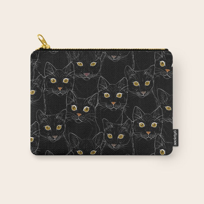Black Cat Portraits Carry All Pouch Gallery Image 1