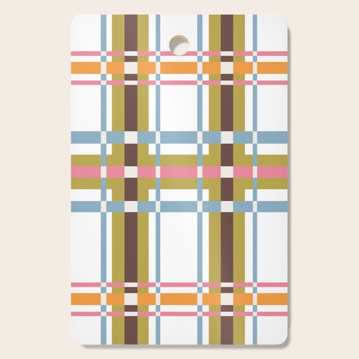 Bold Crosshatch Colorful Cutting Board Gallery Image 1