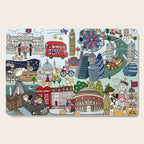 The Queen's London Day Out Cutting Board Gallery Image 1
