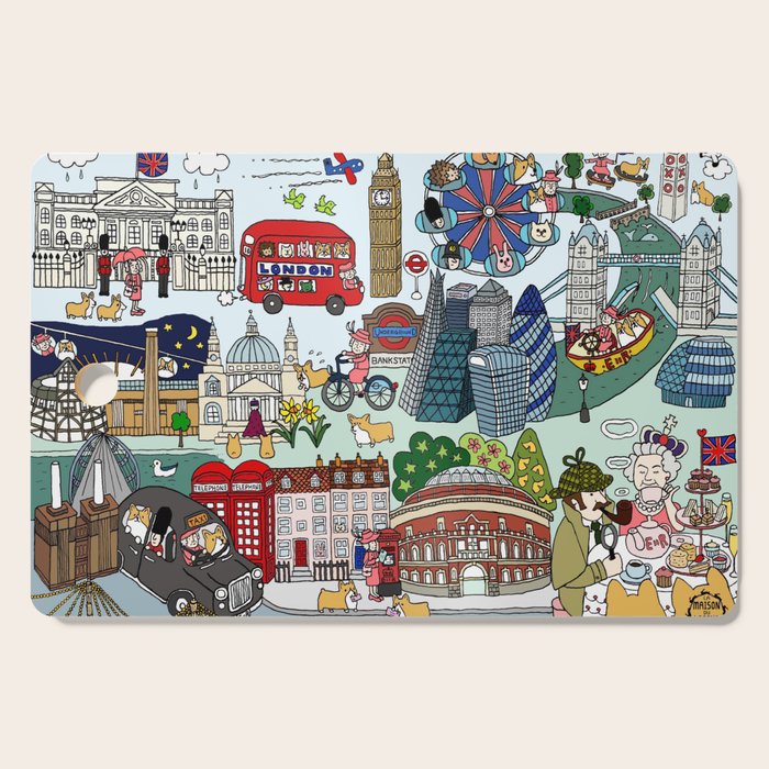 The Queen's London Day Out Cutting Board Gallery Image 1