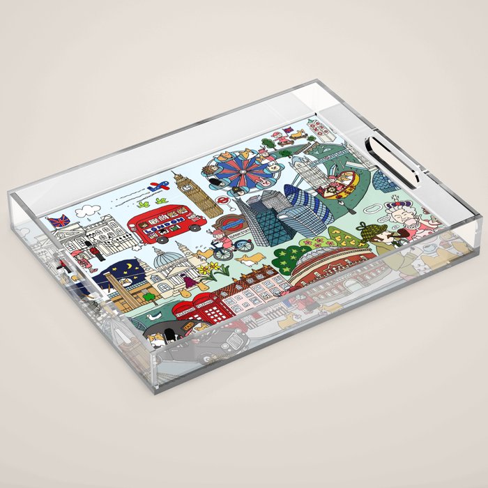 The Queen's London Day Out Acrylic Tray Gallery Image 1