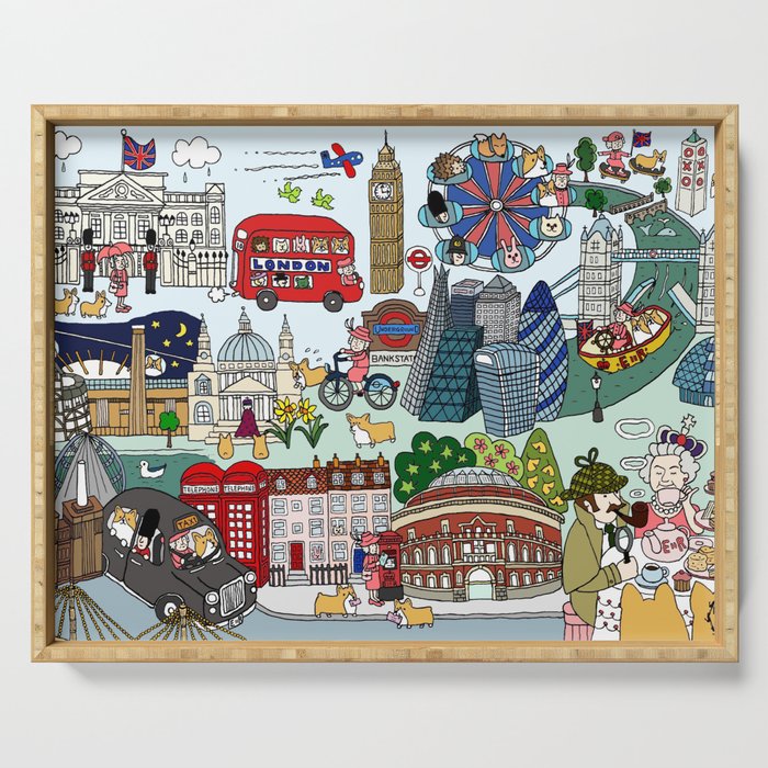 The Queen's London Day Out Serving Tray Gallery Image 1