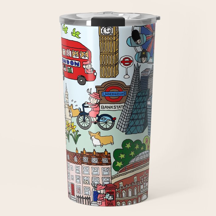 The Queen's London Day Out Travel Mug Gallery Image 1