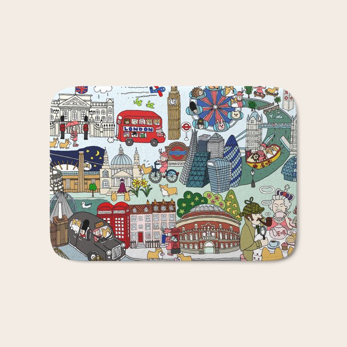 The Queen's London Day Out Bath Mat Gallery Image 1