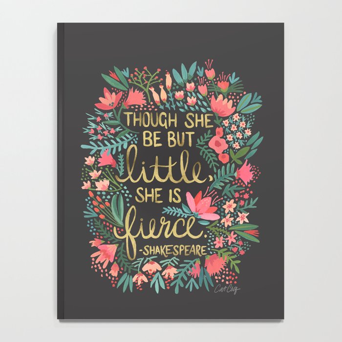Little & Fierce on Charcoal Notebook Gallery Image 4