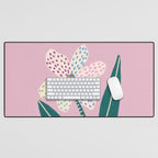 Single Flower Desk Mat Gallery Image 1
