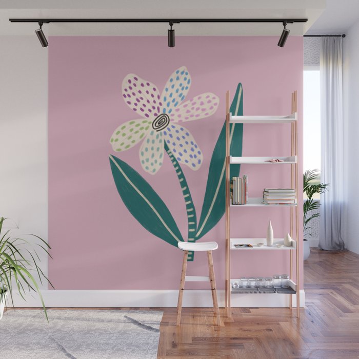 Single Flower Wall Mural Gallery Image 1