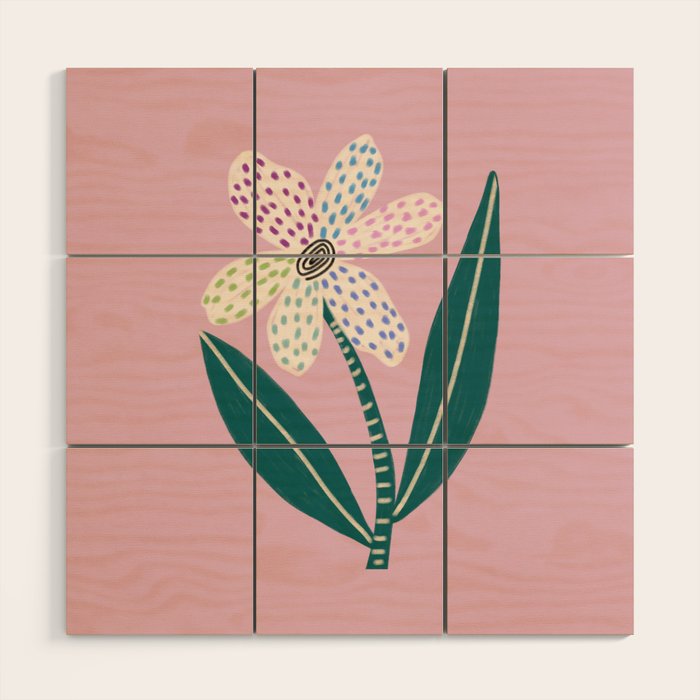 Single Flower Wood Wall Art Gallery Image 1