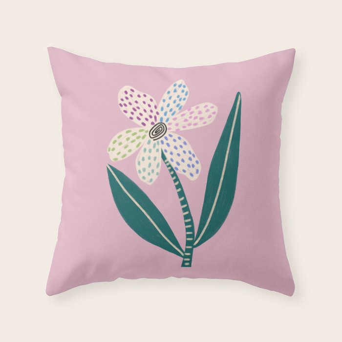 Single Flower Throw Pillow Gallery Image 6
