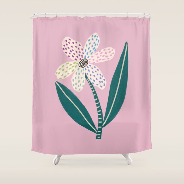 Single Flower Shower Curtain Gallery Image 1