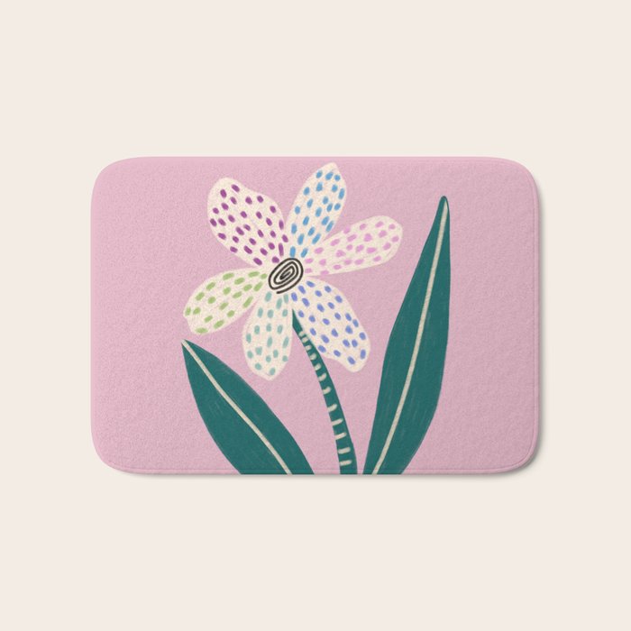 Single Flower Bath Mat Gallery Image 1