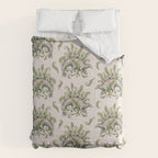 Stegosaurus & Ferns | Dinosaur Botanical Art Comforter Gallery Image 6