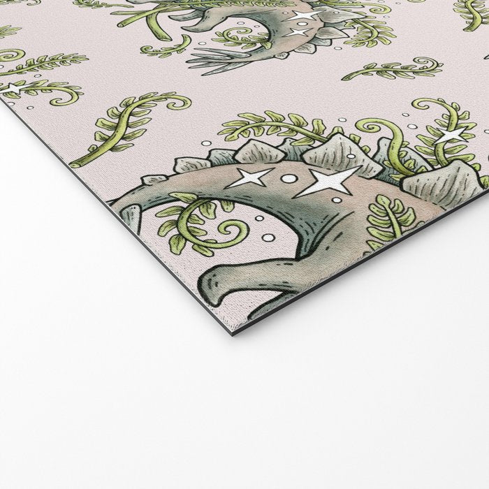 Stegosaurus & Ferns | Dinosaur Botanical Art Welcome Mat Gallery Image 2