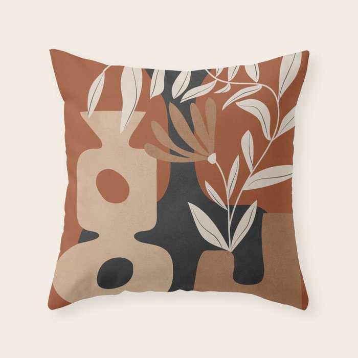 Shapes in Bloom 2 Throw Pillow Gallery Image 1