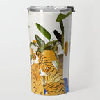 Tiger Reserve Villa | Bohemian Tropical Jungle Décor | Pastel Honeymoon Couple Love Wildlife Travel Mug Gallery Image 2