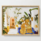 Tiger Reserve Villa | Bohemian Tropical Jungle Décor | Pastel Honeymoon Couple Love Wildlife Serving Tray Gallery Image 1