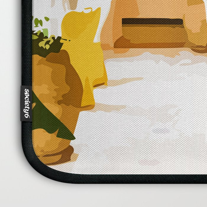 Tiger Reserve Villa | Bohemian Tropical Jungle Décor | Pastel Honeymoon Couple Love Wildlife Laptop Sleeve Gallery Image 3