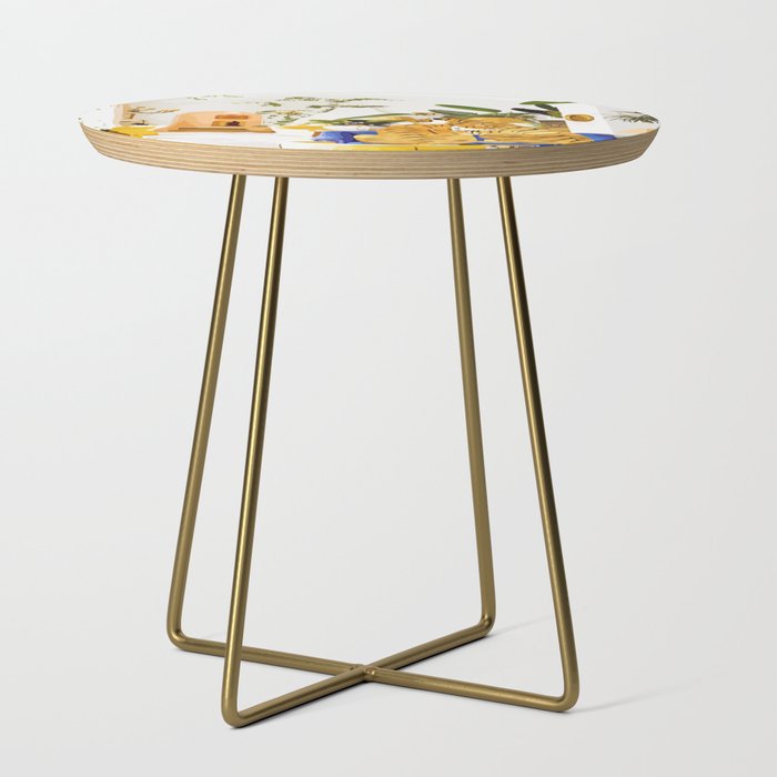 Tiger Reserve Villa | Bohemian Tropical Jungle Décor | Pastel Honeymoon Couple Love Wildlife Side Table Gallery Image 1