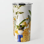 Tiger Reserve Villa | Bohemian Tropical Jungle Décor | Pastel Honeymoon Couple Love Wildlife Travel Mug Gallery Image 1