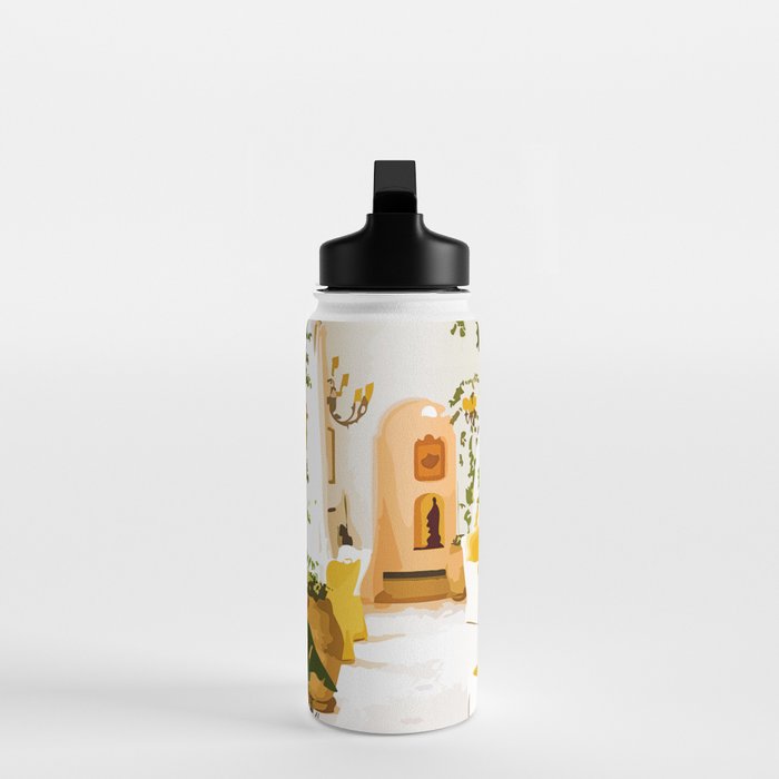 Tiger Reserve Villa | Bohemian Tropical Jungle Décor | Pastel Honeymoon Couple Love Wildlife Water Bottle Gallery Image 3