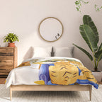 Tiger Reserve Villa | Bohemian Tropical Jungle Décor | Pastel Honeymoon Couple Love Wildlife Comforter Gallery Image 3