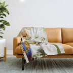 Tiger Reserve Villa | Bohemian Tropical Jungle Décor | Pastel Honeymoon Couple Love Wildlife Throw Blanket Gallery Image 1
