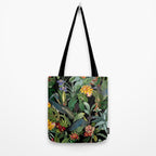 Vintage & Shabby Chic - Midnight Tropical Garden Blue Heron Tote Bag Gallery Image 2