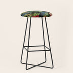 Vintage & Shabby Chic - Midnight Tropical Garden Blue Heron Stool Gallery Image 1