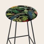 Vintage & Shabby Chic - Midnight Tropical Garden Blue Heron Stool Gallery Image 2