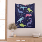 Dinosaurs in Space Wall Tapestry Gallery Image 2