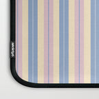 Cottage Stripes Double Stripe Pattern in Pastel Blue Pink Cream Laptop Sleeve Gallery Image 3