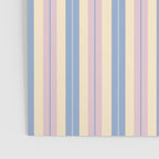 Cottage Stripes Double Stripe Pattern in Pastel Blue Pink Cream Poster Gallery Image 3