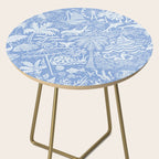 Coastal Daydreams Blue & White Ocean Collage Pattern Side Table Gallery Image 2