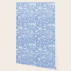 Coastal Daydreams Blue & White Ocean Collage Pattern Wallpaper Gallery Image 2
