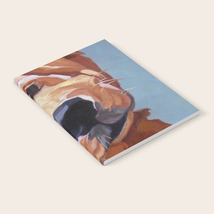 Golden Retriever Puppy Original Oil Painting Notebook Gallery Image 2