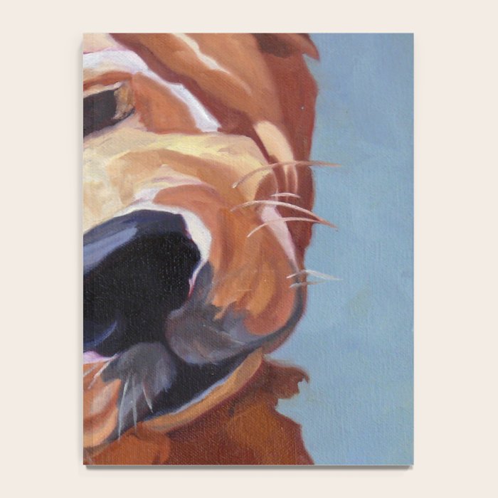 Golden Retriever Puppy Original Oil Painting Notebook Gallery Image 4