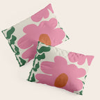 Fun Fern and pink poppy  Pillow Sham Gallery Image 3