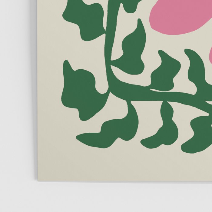 Fun Fern and pink poppy  Poster Gallery Image 3