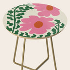 Fun Fern and pink poppy  Side Table Gallery Image 2
