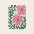 Fun Fern and pink poppy  Bath Mat Gallery Image 1