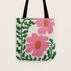 Fun Fern and pink poppy  Tote Bag Gallery Image 1