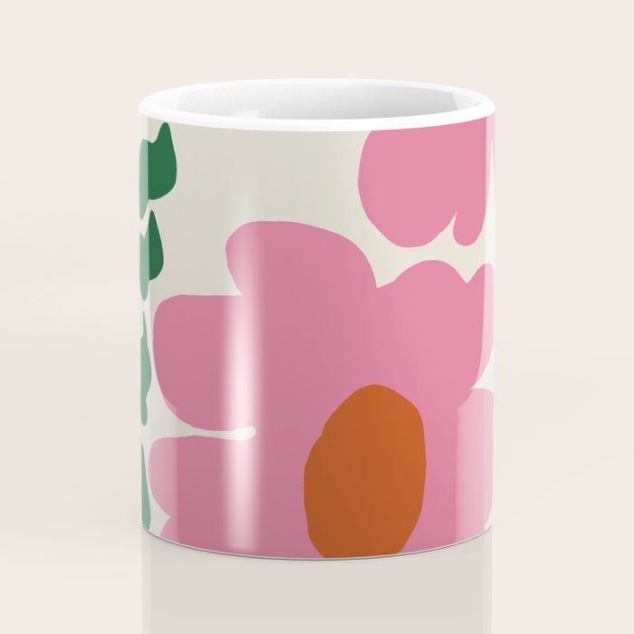 Fun Fern and pink poppy  Coffee Mug Gallery Image 4